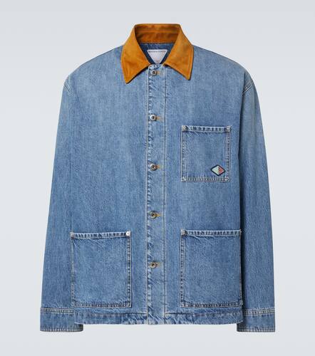 Chaqueta de denim con ante - Bottega Veneta - Modalova