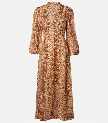 Cascadian leopard-print linen midi dress - Zimmermann - Modalova