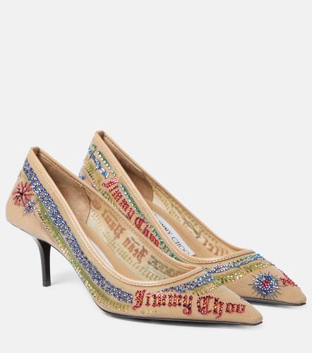 X Jean Paul Gaultier  Escarpins en rsille  ornements - Jimmy Choo - Modalova