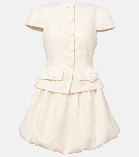 Bow-detail sequined boucle minidress - Self-Portrait - Modalova