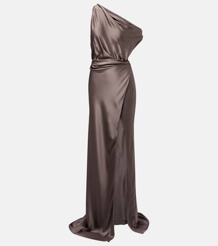 Draped one-shoulder silk satin gown - The Sei - Modalova
