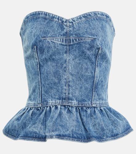 Solizinia ruffle-trimmed denim top - Marant Etoile - Modalova