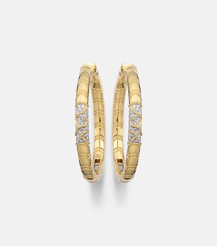 Ondine 18kt yellow hoop earrings with diamonds - Marina B - Modalova