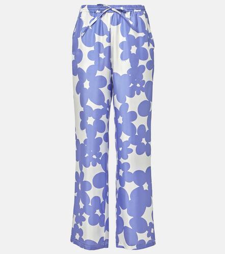 Pantalon ample en soie  fleurs - Marni - Modalova