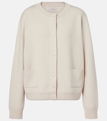 Cardigan matelass en laine mlange - Moncler - Modalova