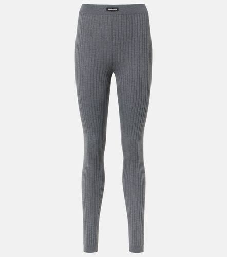 Miu Miu Ribbed-knit wool leggings - Miu Miu - Modalova