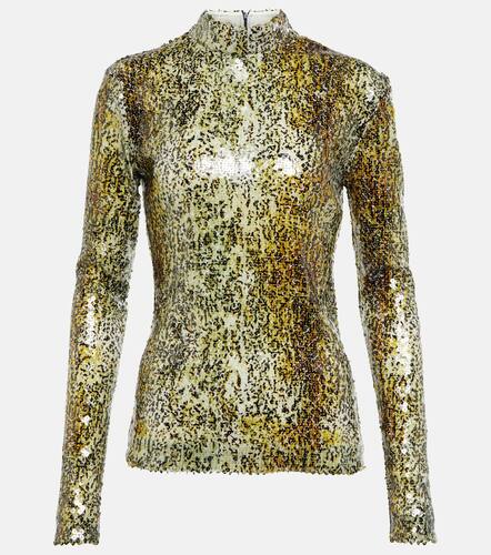 Sequined mockneck top - Stella McCartney - Modalova