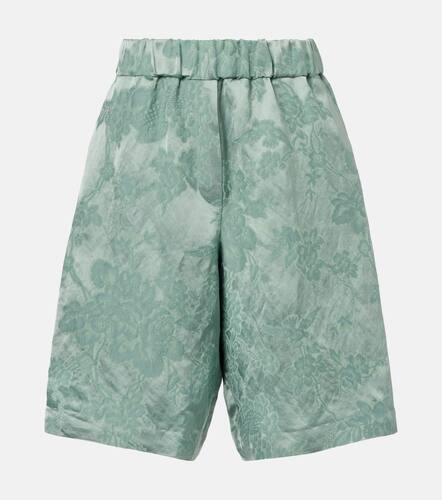 Bermuda en jacquard de lin mlang - Dries Van Noten - Modalova