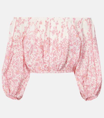 Bova floral cotton-blend crop top - Poupette St Barth - Modalova
