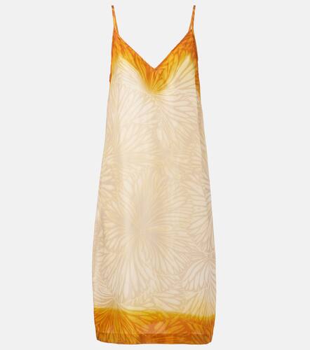 Printed ombr silk slip dress - Dries Van Noten - Modalova