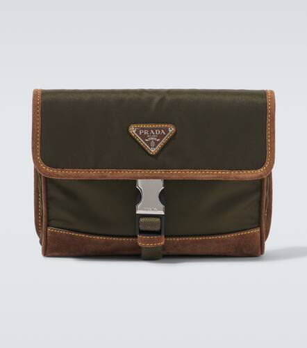 Re-Nylon suede-trimmed phone pouch - Prada - Modalova