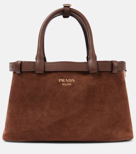 Buckle Small suede tote bag - Prada - Modalova