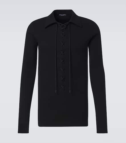 Jersey knitted polo cotton sweater - Dolce&Gabbana - Modalova
