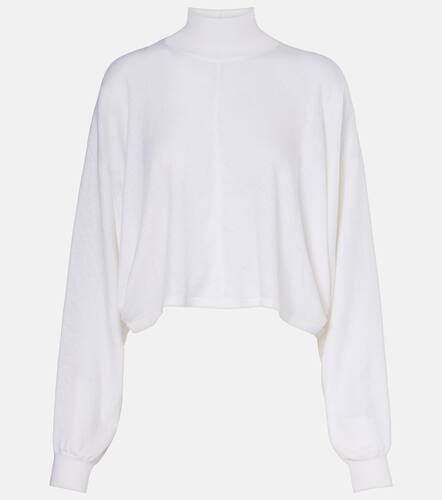 AlaÃ¯a Cropped linen turtleneck sweater - Alaia - Modalova