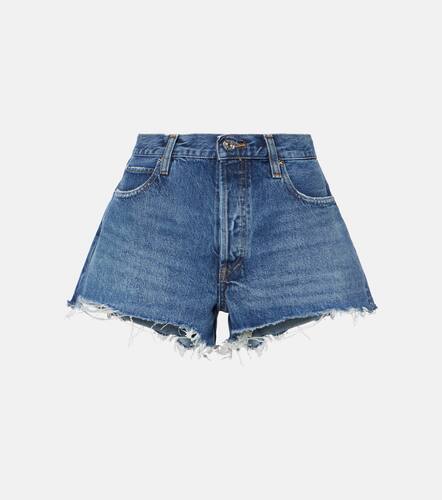 The Hang frayed mid-rise denim shorts - Frame - Modalova