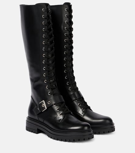 Lace-up leather knee-high boots - Gianvito Rossi - Modalova