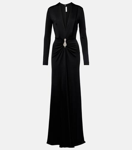 Embellished gathered crÃªpe gown - Victoria Beckham - Modalova