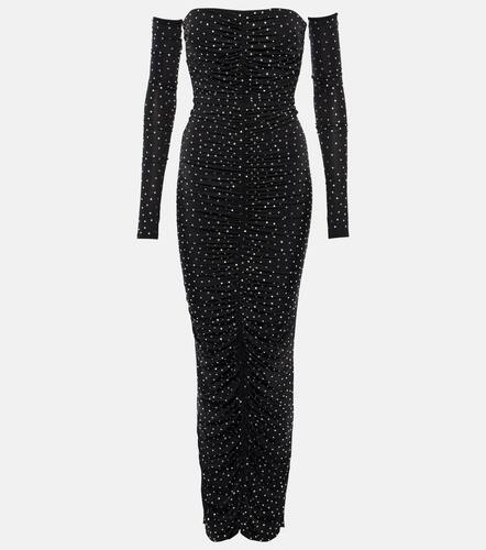 Embellished strapless jersey maxi dress - Alex Perry - Modalova
