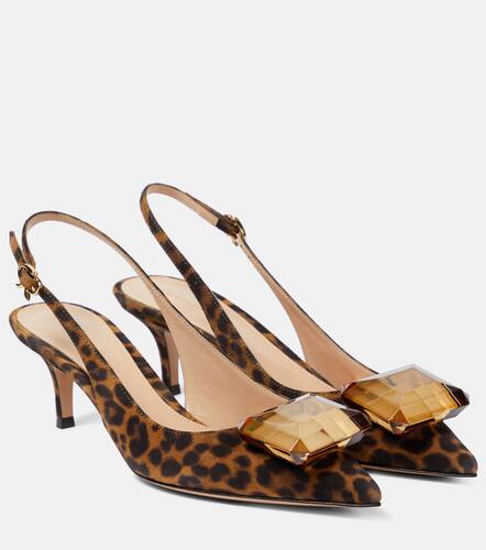 Jaipur embellished suede slingback pumps - Gianvito Rossi - Modalova