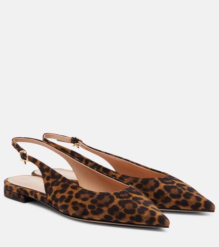 Robbie leopard-print suede slingback flats - Gianvito Rossi - Modalova