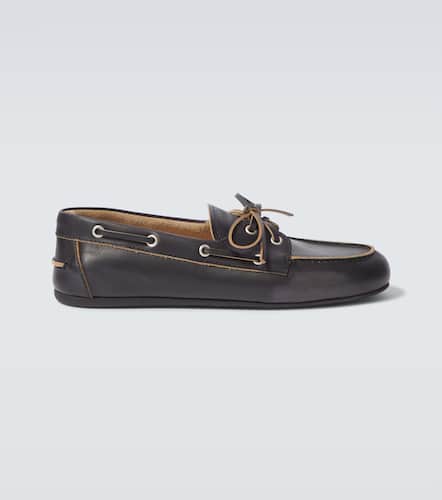 Miu Miu Logo leather boat shoes - Miu Miu - Modalova