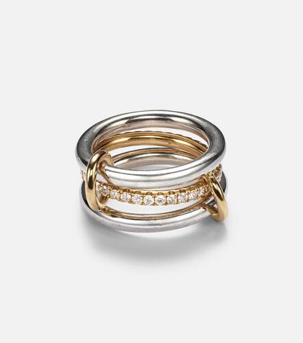 Libra sterling silver and 18kt gold ring with diamonds - Spinelli Kilcollin - Modalova