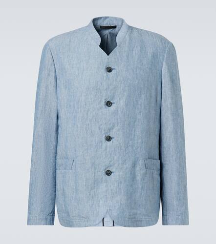 Single-breasted linen jacket - Giorgio Armani - Modalova
