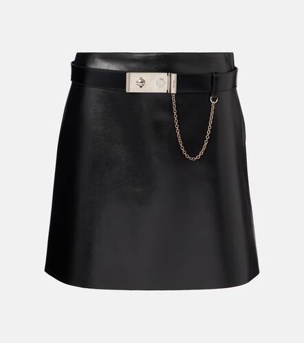 Minifalda de piel con cinturón - Prada - Modalova
