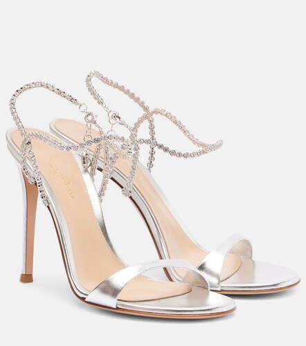 Embellished metallic leather sandals - Gianvito Rossi - Modalova