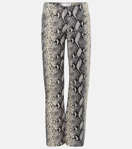 Snake-print straight leather pants - Victoria Beckham - Modalova