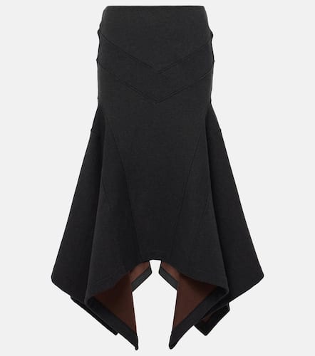 Jupe midi asymtrique en coton - The Attico - Modalova