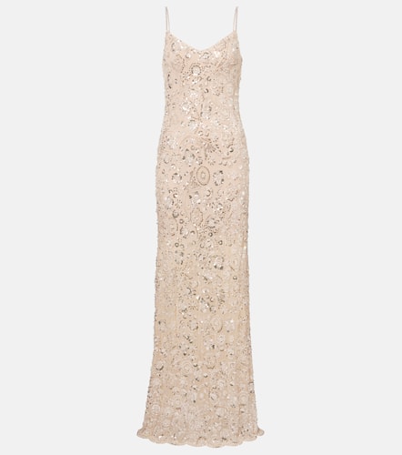 Robe longue  fleurs et sequins - Self-Portrait - Modalova