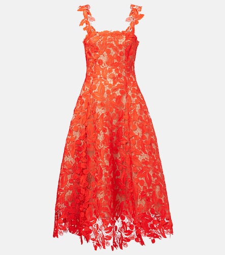 Guipure lace cocktail dress - Oscar de la Renta - Modalova