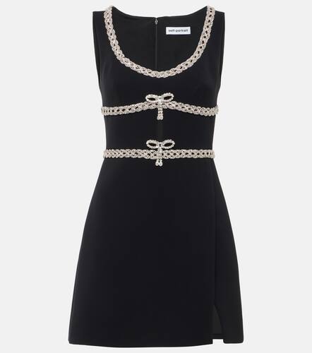 Crystal-embellished crepe minidress - Self-Portrait - Modalova