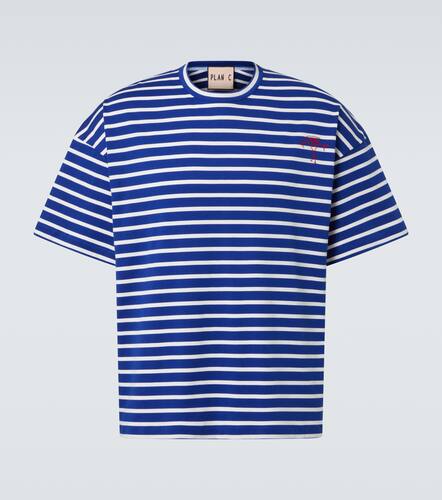 T-shirt in jersey di cotone a righe - Plan C - Modalova