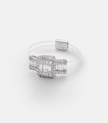 Floating 18kt white gold ring with diamonds - Persee - Modalova