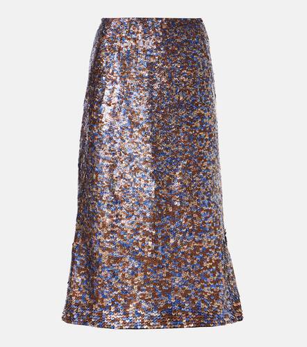 Sequined wool-blend midi skirt - Dries Van Noten - Modalova