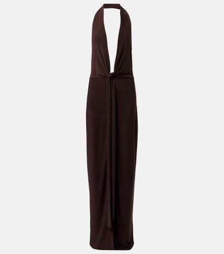 Halterneck jersey maxi dress - Norma Kamali - Modalova