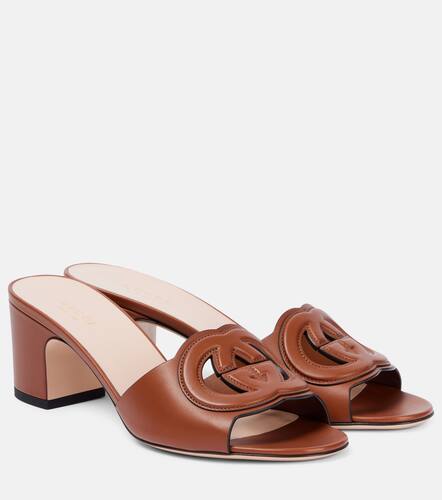 Gucci Interlocking G leather mules - Gucci - Modalova