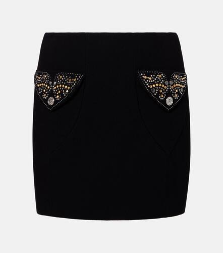 Virgin wool crÃªpe miniskirt - Versace - Modalova