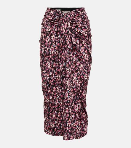 Printed ruched jersey midi skirt - Marant Etoile - Modalova
