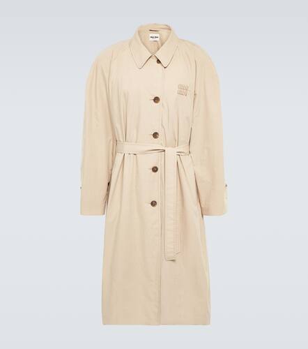 Trenchcoat aus Baumwollgabardine - Miu Miu - Modalova