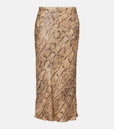 Sequined snake-print pencil skirt - Dries Van Noten - Modalova