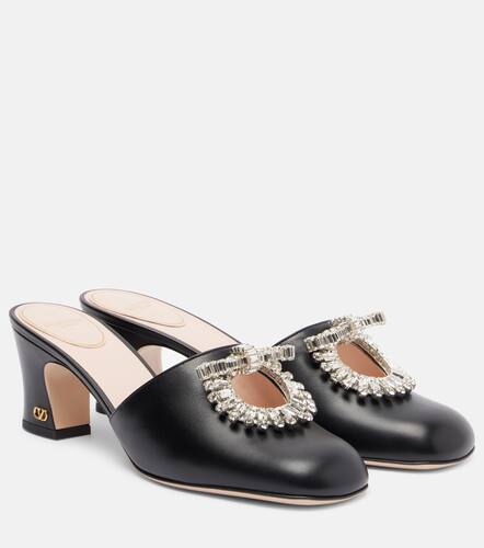 Adamantine 60 embellished leather mules - Valentino Garavani - Modalova
