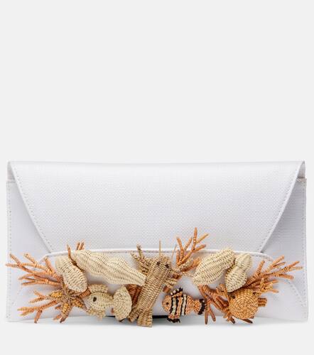 Marea raffia-effect clutch - Aquazzura - Modalova