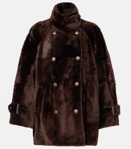 Double-breasted shearling jacket - Brunello Cucinelli - Modalova