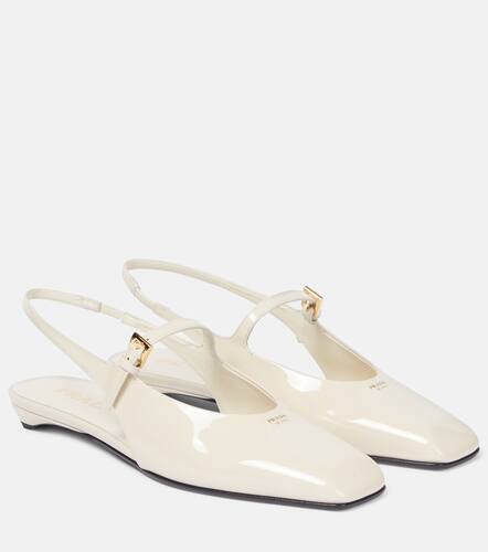 Patent leather slingback flats - Prada - Modalova