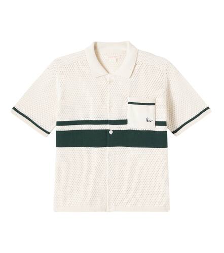 Shark open-knit cotton bowling shirt - Konges Slojd - Modalova
