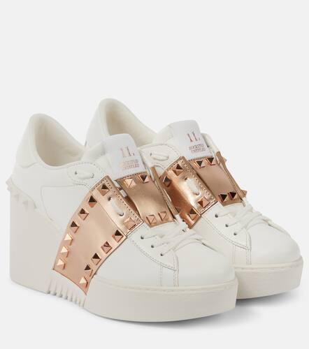 Open Disco leather wedge sneakers - Valentino Garavani - Modalova