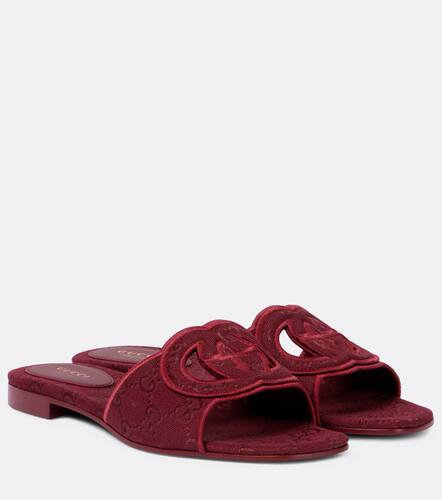 Interlocking G GG Canvas slides - Gucci - Modalova